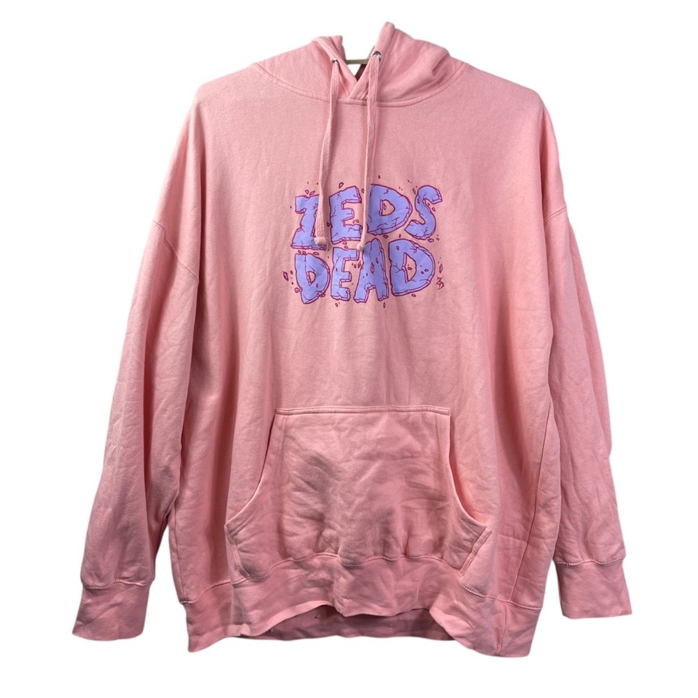 Authentic Zeds Dead Valentines Hoodie Sweatshirt Mens 3XL Pink Long Sleeve EDM